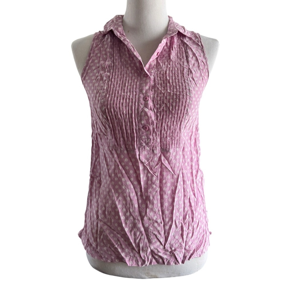 🌼5 For $25🌼 Fossil Sleeveless Rose Button-Up Blouse Size XS